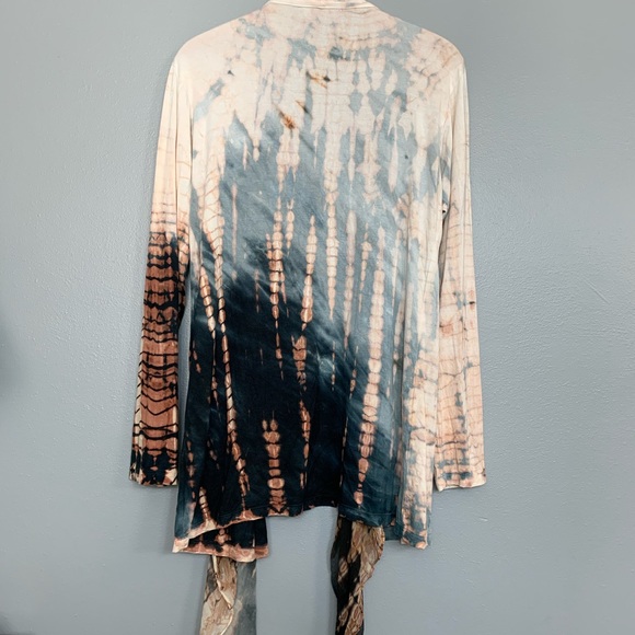 GYPSY 05 | bamboo draped cardigan silk trim M - Picture 7 of 7